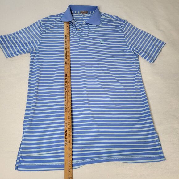 Peter Millar Polo Shirt Mens Medium Summer Comfort Multicolor Golf Staining - Picture 9 of 16